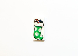 Green filled Christmas Stocking 1X2 piece Building Minifigure Bricks US - £3.95 GBP