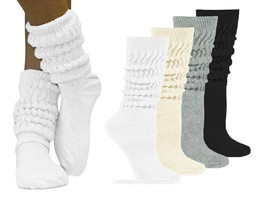 Jefferies Socks Womens Slouch Cotton Knit Scrunch Socks 3 Pair Pack - £11.06 GBP