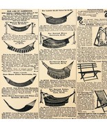 1969 Hammocks Chairs Swings 1900 Repro Advertisement Sears Outdoor DWU16G - $28.04 CAD