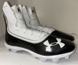 Under Armour Highlight Men&#39;s Black and White Football Cleats 3021197-003... - $24.74