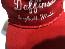 Vintage Asphalt Hat. USA Made Red Snapback Trucker Cap. Construction Work - £5.37 GBP