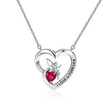 Heart Necklace 925 Sterling Silver Dainty Pendant Necklace - £59.79 GBP+