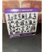 28 Wildspire Miniatures 28mm Scale Unpainted D&amp;D Animals Plastic Quest C... - $23.38