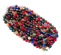 400 Bulk Beads 8mm Bicone Czech Faceted Fire Polished Glass Multicolor Lot - £26.09 GBP