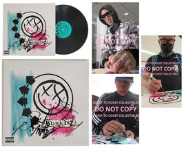 Travis Barker Mark Hoppus Tom Delonge signed Blink 182 album vinyl COA proof - £2,379.83 GBP