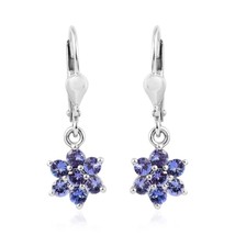 Natural 925 Sterling Silver Tanzanite Earings, Best anniversary gift for women - £119.36 GBP