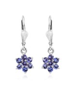 Natural 925 Sterling Silver Tanzanite Earings, Best anniversary gift for... - $149.33