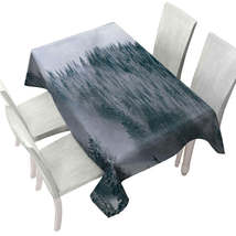 Winter Snowy Mountain Forest Tablecloth - $52.25 CAD+