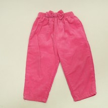 Vintage OshKosh B’Gosh Pink Corduroy Pull On Pants Size 2T Bow Made in USA - $23.23