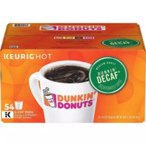 Dunkin&#39; Donuts Decaf Coffee K-Cups, Medium Roast (54 ct.) - £28.74 GBP