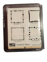 Stampin&#39; Up Around &amp; About 2003 Wood Mounted Rubber Stamps Set of 4 - £9.94 GBP