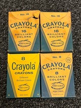 Lot of 4 Binney &amp; Smith Crayola Crayons - 8ct &amp; 16ct - Vintage! - £9.55 GBP