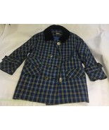 Vintage Sears Childs Blue Plaid Raincoat Size 3 Durable Water Repellent ... - €17,07 EUR