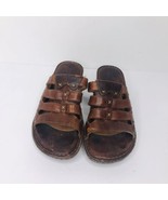 Born Leather Sandals Brown W21874 Slip On Open Toe Sandal Women’s 10 - £17.37 GBP