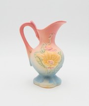 Hull Art Pottery USA Magnolia Ewer Pitcher Vase 14-4 1/2 Pink Yellow Blue - $18.99