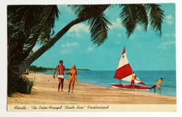 Palm Fringed South Seas Scenic View Florida FL Curt Teich UNP Postcard 1965 - £3.00 GBP