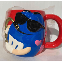 Blue M&amp;M Saxophone Red Mug New - £8.61 GBP