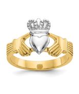 14K Two Tone Gold Claddagh Ring - €460,31 EUR