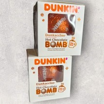 2 x Dunkin DUNKACCINO Hot Chocolate Bomb w/Marshmallows Belgian Cocoa BB... - £18.15 GBP