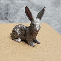 Vintage Spoontiques 1978 Miniature Pewter 1.5&quot; Rabbit Hare Bunny Dollhouse - £14.48 GBP