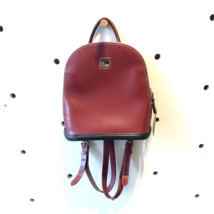 Dooney &amp; Bourke Smooth Dark Red Leather ParaSOLE Backpack 0914LH - £39.50 GBP