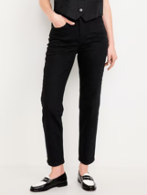 Old Navy OG Straight Ankle Jeans Women 12 Black High Rise Cotton NEW - $29.57