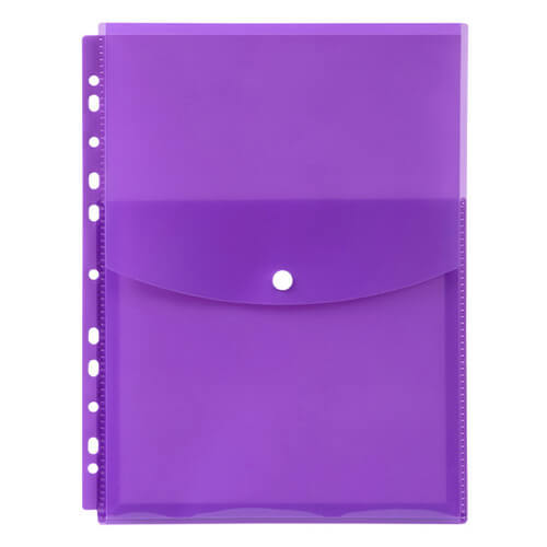 Marbig Top Opening Binder Pocket (A4) - Purple - $13.77