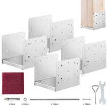 VEVOR 8"x 8" Post Base, 4Pcs Stainless Steel Adjustable Post Anchor Bracket(Inte - $124.49