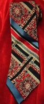 Oleg Cassini By Burma Neck Tie Men&#39;s Persian Carpet &#39;Print&#39; Classic Silk Blend - $32.62