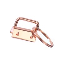 25 Pack - Clevers 1&quot; Key Fob Hardware Set With Key S - Rose Gold Color -... - $33.99