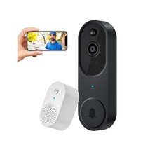 Wireless 1080P Video Doorbell Camera, Ai Human Detection, Live View, 2-Way Audio - £22.86 GBP