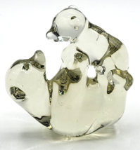 Art Glass Mom &amp; Baby Bears Paperweight Sun-catcher Figurine Action Inter... - $543.42 MXN