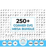 Corner SVG Mega Bundle, Corner Pattern Border Frames Bundle Laser Cut En... - $8.00