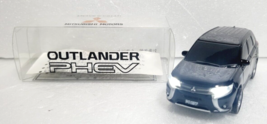 Mitsubishi OUTLANDER PHEV LED Light Model Car Black 7cm  Limited Pullback - £31.03 GBP