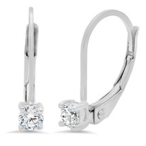 0.30CT Imitación Diamante Solitario Colgante Pendientes Largos Oro Chapa... - $94.39