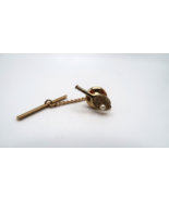 Vintage Gold Swank Tennis Racket Pin Tie Tack BB13 - $179.19 MXN