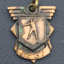 Javelin Throw 1937 Award School Vintage Medal Pendant By Jostens - $9.95