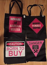 Danger Shopping Reusuable Tote Bags Choose From Graphics Listed NWT - £9.75 GBP