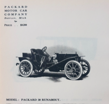1908 Packard Motors Model 30 Runabout Catalog Advertisement Automobilia ... - $568.44 MXN
