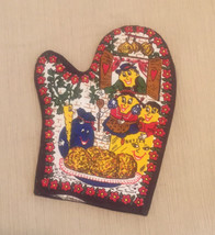 Vintage Austria or Germany oven mitt potholder with dumplings recipe cotton - $95.18 MXN