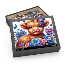 Personalised/Non-Personalised Puzzle, Highland Cow, awd-439, (120, 252, 500-Piec - £19.94 GBP+