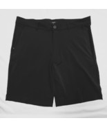 Size 32 Alfani Deep Black Stretch 8&quot; Soft Chino Shorts 32&quot; Extra Side Zi... - £17.52 GBP