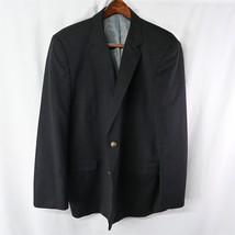 Lindley Bespoke 50L Black Gold Button Wool Mens Blazer Sport Coat Suit J... - $49.99