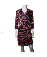 CACHE Vintage 90&#39;s Pink and Orange Zebra Print Dress Womens Size Medium - $67.70 CAD