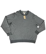 Duluth Trading Company Gray Strongarm All-Over Stripe Crew Sweater size ... - €26,91 EUR