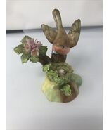 Crown Staffordshire Robin With Nest by Jones  Signed. Bird, Nest - $43.23