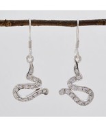 cute White CZ 925 Sterling Silver White Earring Natural indian US gift - €20,37 EUR