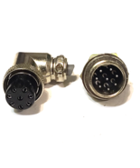 8 PIN 90 DEGREE MICROPHONE PLUG AND SOCKET / MICROPHONE CONNECTOR - $7.02