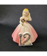 Vintage Josef Originals Birthday Girl Angel 12 Holding Mirror Taiwan 5.5... - €15,24 EUR