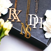 Custom Double Initial Necklace - £24.65 GBP+